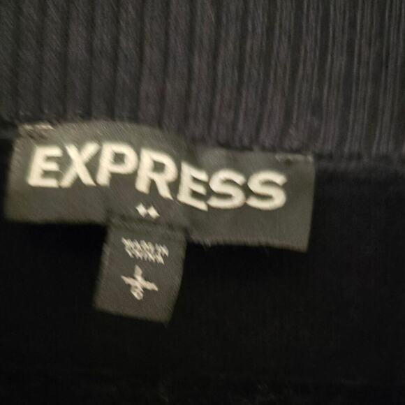 Express Cardigan Men's Sweater Black Button Up Cotton Size Large - Picture 4 of 5